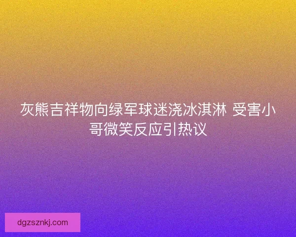 灰熊吉祥物向绿军球迷浇冰淇淋 受害小哥微笑反应引热议