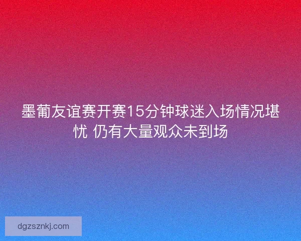 墨葡友谊赛开赛15分钟球迷入场情况堪忧 仍有大量观众未到场